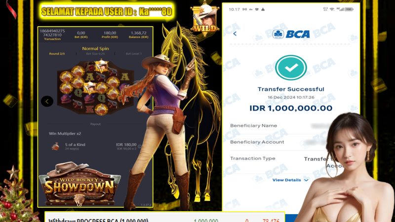 KEMENANGAN MEMBER BERMAIN DI WILD BOUNTY SHOWDOWN