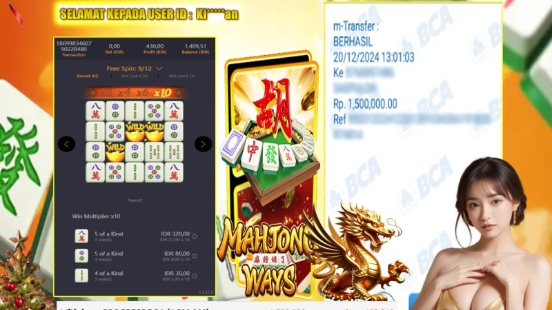 KEMENANGAN MEMBER BERMAIN DI PG SOFT – MAHJONG WAYS