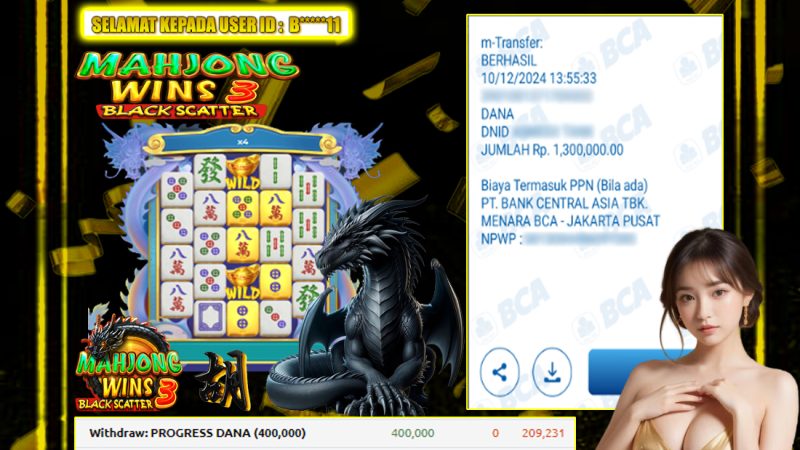 KEMENANGAN MEMBER BERMAIN DI MAHJONG WINS 3