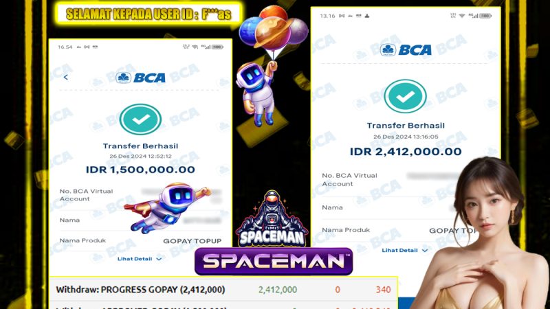 KEMENANGAN MEMBER BERMAIN DI PRAGMATIC PLAY – LIVE SPACEMAN