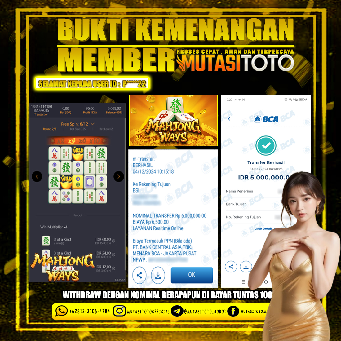 KEMENANGAN MEMBER BERMAIN PG SOFT DI MAHJONG WAYS 1