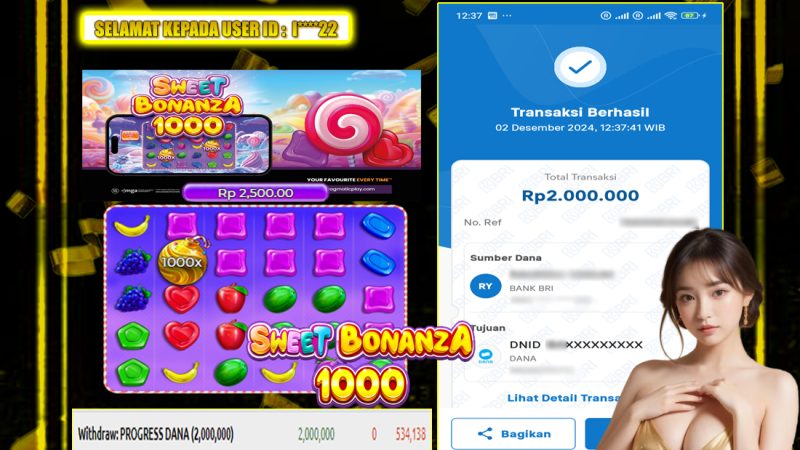 KEMENANGAN MEMBER BERMAIN DI SWEET BONANZA 1000