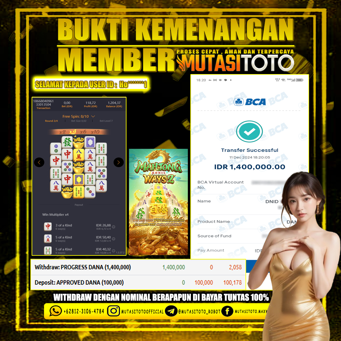 KEMENANGAN MEMBER BERMAIN PG SOFT DI MAHJONG WAYS 2