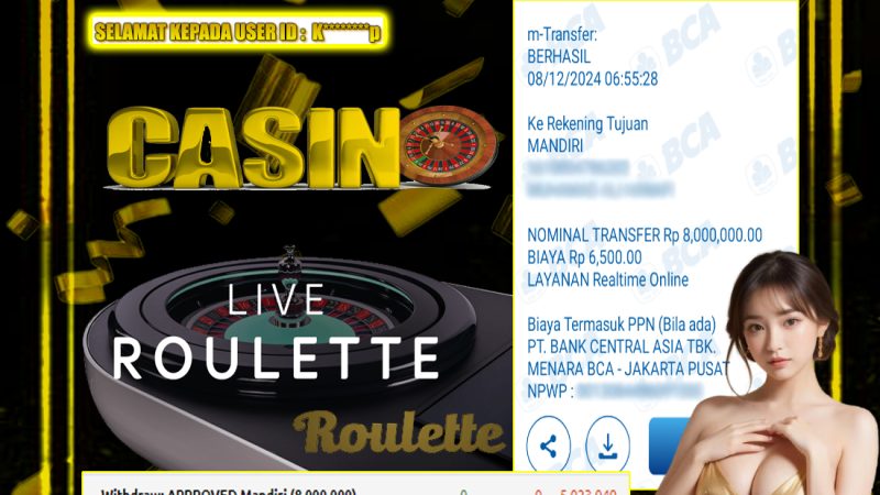 WITHDRAW LIVE GAME CASSINO ROULETTE