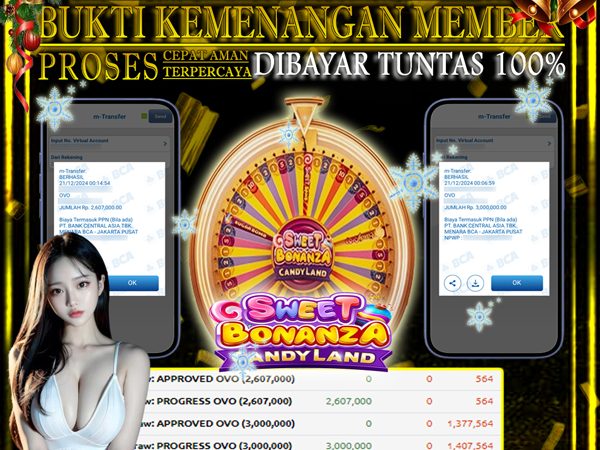 KEMENANGAN MEMBER BERMAIN DI LIVE – SWEET BONANZA CANDYLAND