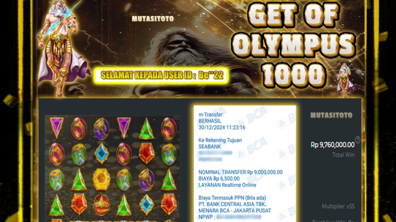 BUKTI MEGA JEPE MEMBER BERMAIN DI GATES OF OLYMPUS 1000