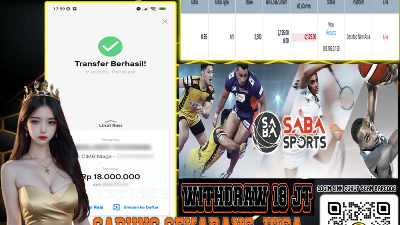 KEMENANGAN MEMBER BERMAIN DI LIVE – SABA SPORTSBOOK