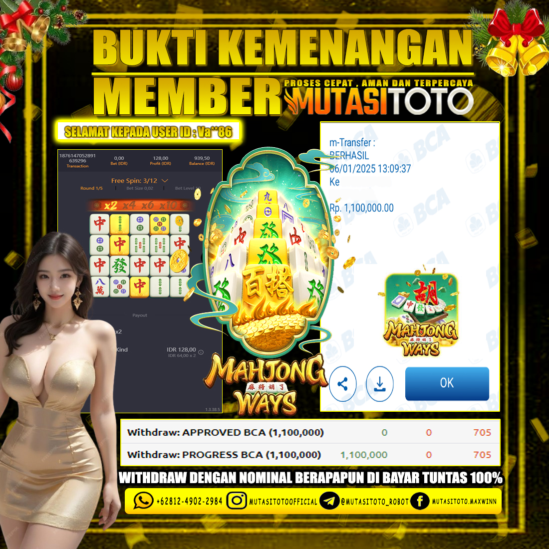 KEMENANGAN MEMBER BERMAIN PG SOFT DI MAHJONG WAYS