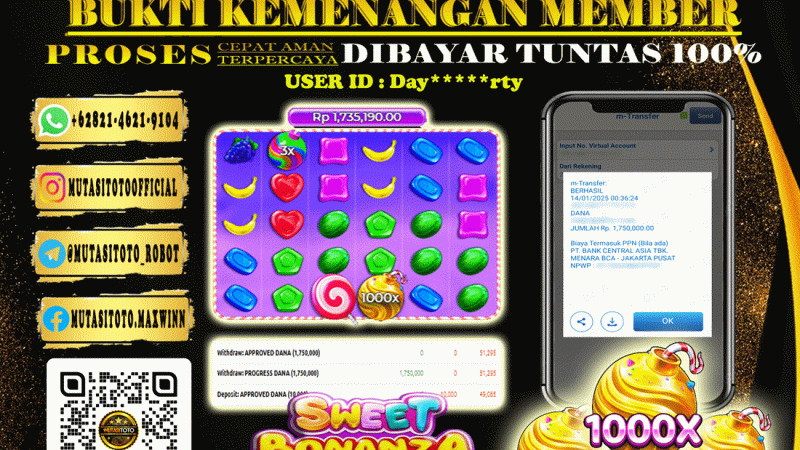 WITHDRAW SWEET BONANZA 1000