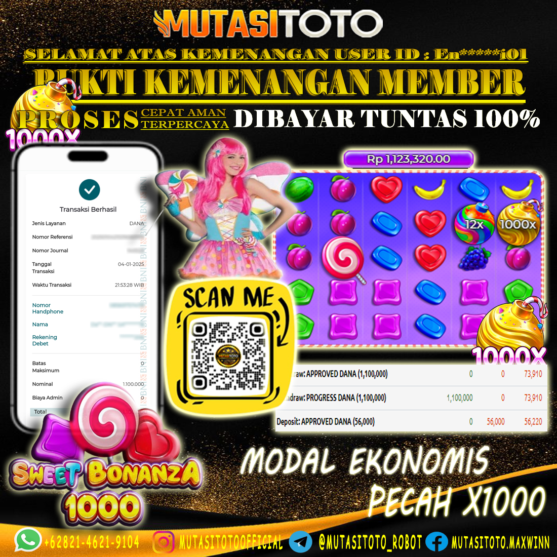 WITHDRAW SWEET BONANZA 1000