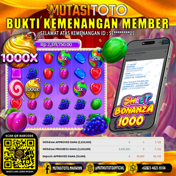 WITHDRAW SWEET BONANZA 1000