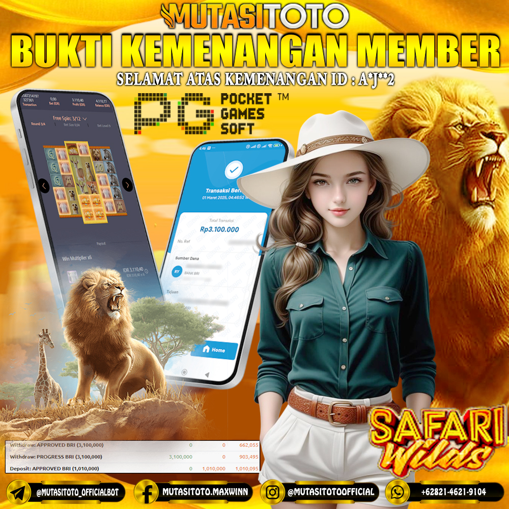 KEMENANGAN MEMBER BERMAIN DI SAFARI WILDS PG SOFT