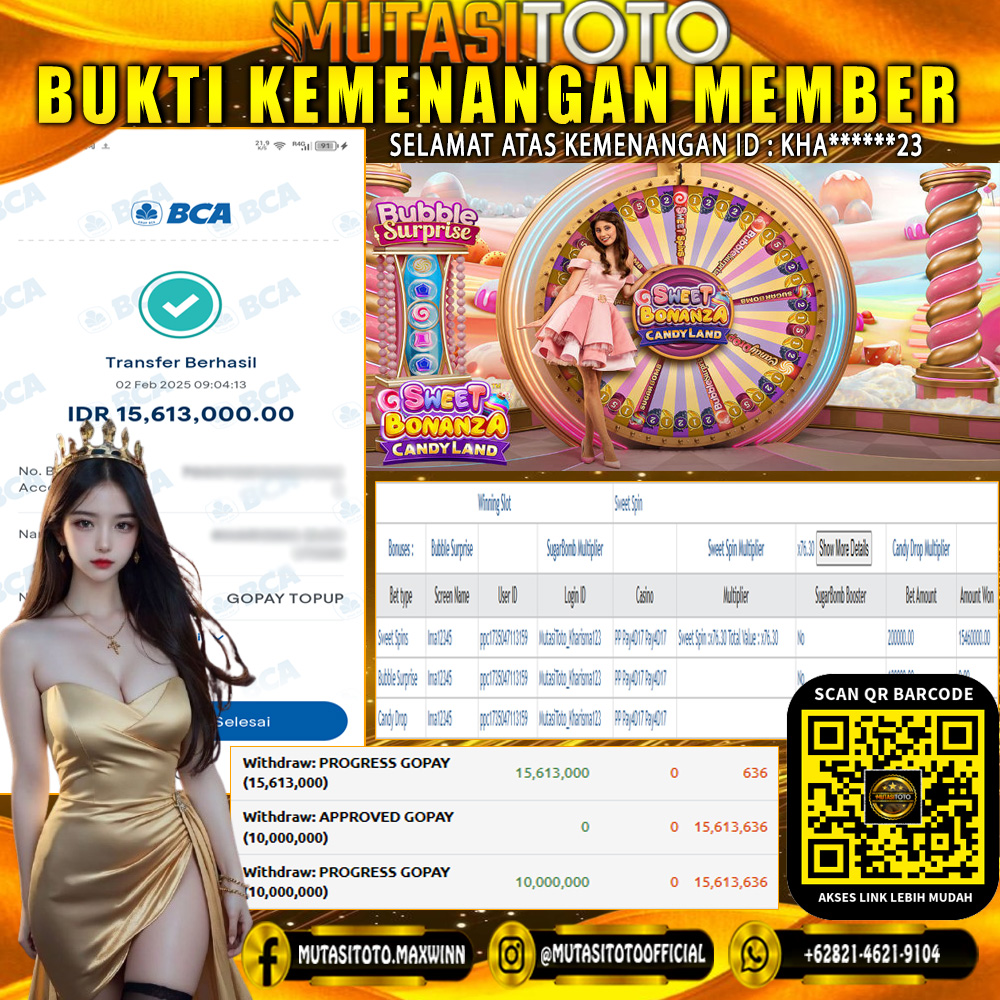 KEMENANGAN MEMBER BERMAIN DI LIVE – SWEET BONANZA CANDYLAND