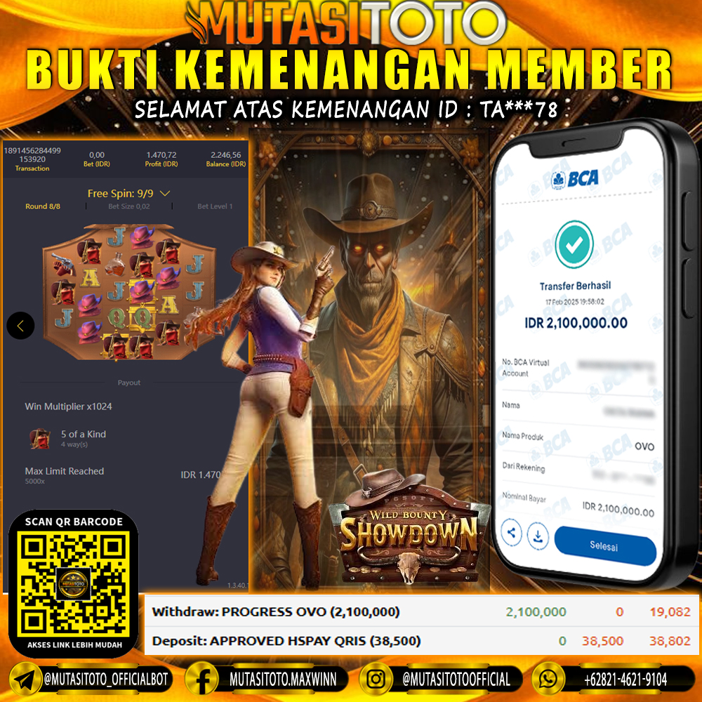 KEMENANGAN MEMBER BERMAIN DI WILD BOUNTY SHOWDOWN