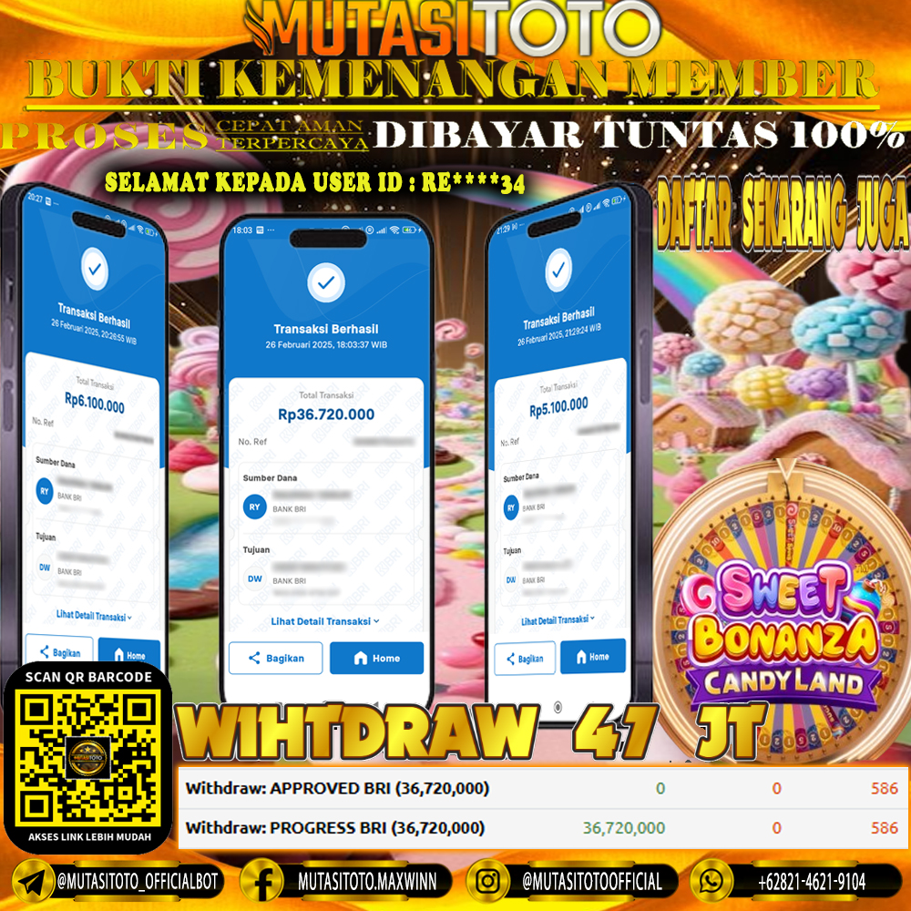 KEMENANGAN MEMBER BERMAIN DI LIVE – SWEET BONANZA CANDYLAND