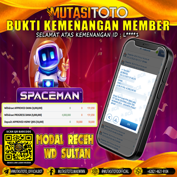 KEMENANGAN MEMBER BERMAIN DI LIVE GAME PP SPACEMAN