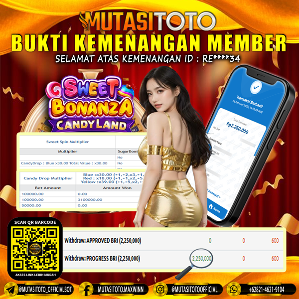 KEMENANGAN MEMBER BERMAIN DI LIVE – SWEET BONANZA CANDYLAND