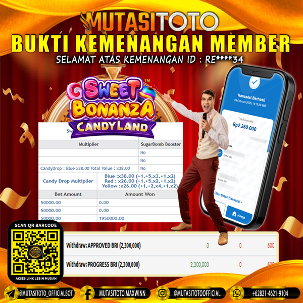 KEMENANGAN MEMBER BERMAIN DI LIVE – SWEET BONANZA CANDYLAND