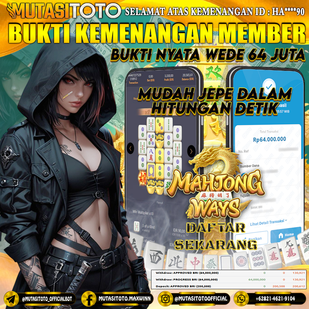 KEMENANGAN MEMBER BERMAIN DI MAHJONG WAYS PG SOFT