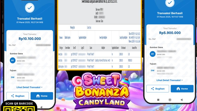 KEMENANGAN MEMBER BERMAIN DI LIVE – SWEET BONANZA CANDYLAND