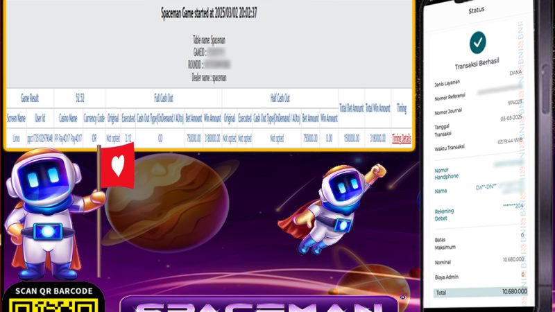 KEMENANGAN MEMBER BERMAIN DI LIVE GAME PP SPACEMAN