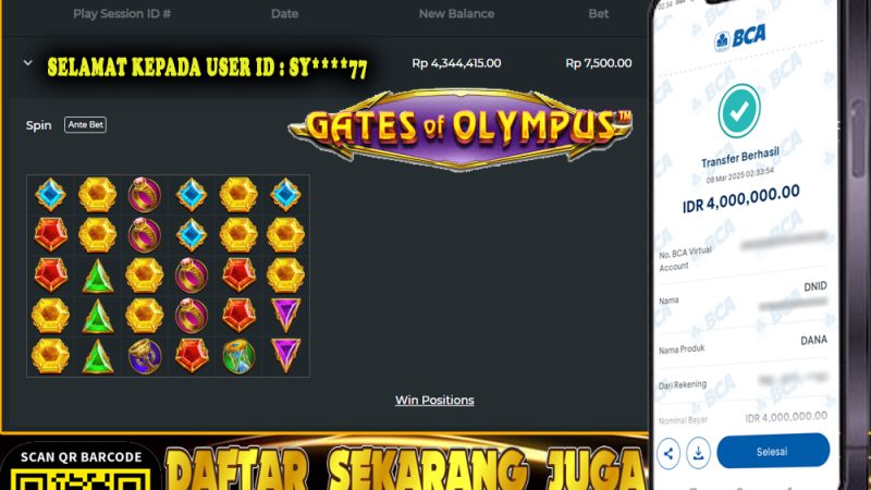 KEMENANGAN MEMBER BERMAIN DI GATES OF OLYMPUS