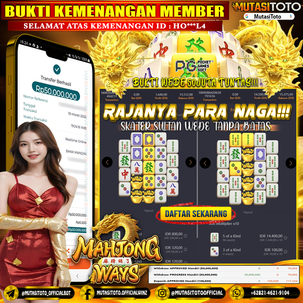 KEMENANGAN MEMBER BERMAIN DI MAHJONG WAYS 2 PG SOFT