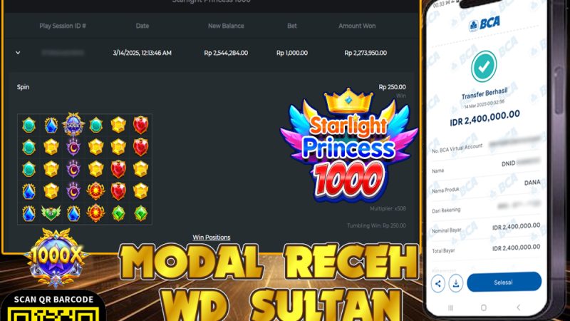 KEMENANGAN MEMBER BERMAIN DI STARLIGHT PRINCESS 1000