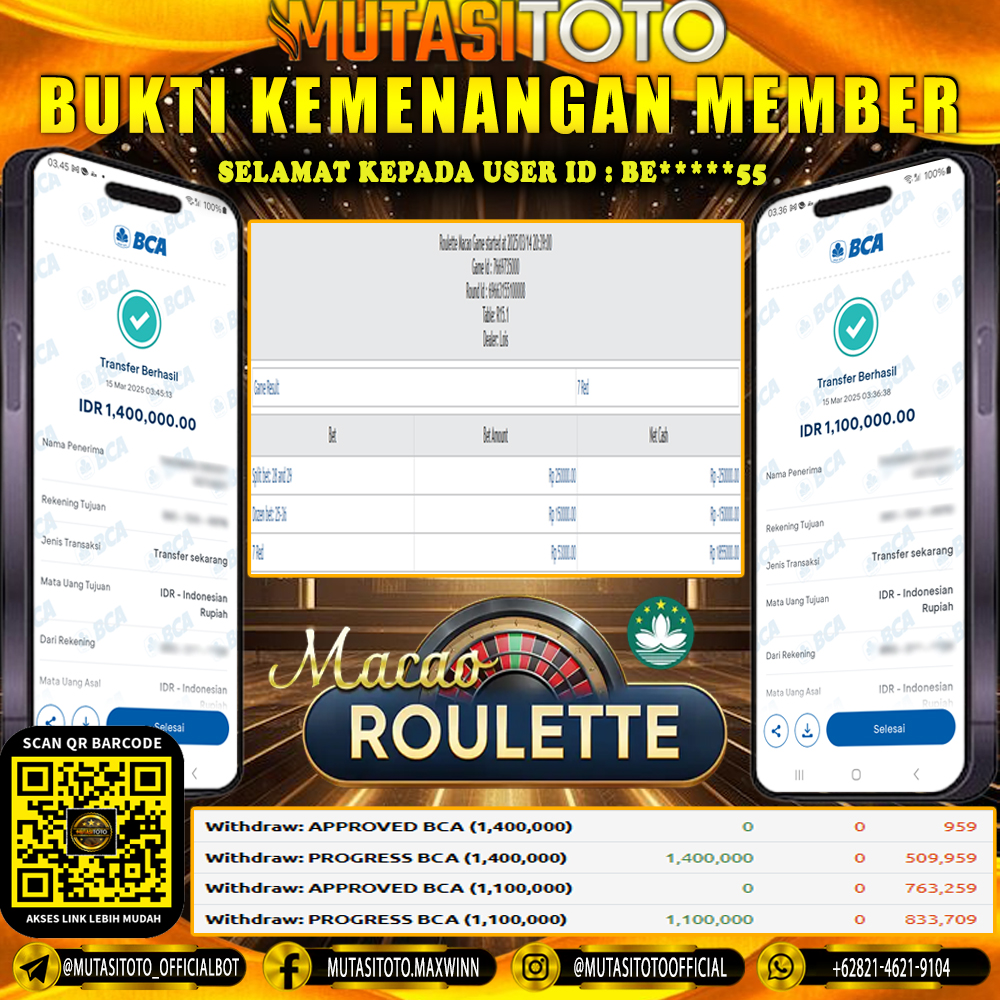 KEMENANGAN MEMBER BERMAIN DI LIVE – MACAO ROULETTE