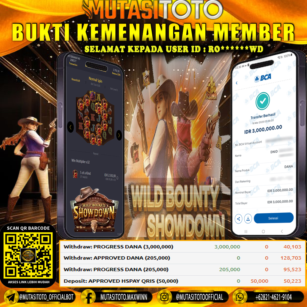 KEMENANGAN MEMBER BERMAIN DI WILD BOUNTY SHOWDOWN