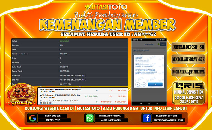 KEMENANGAN MEMBER BERMAIN DI HABANERO -WEALTHN INN