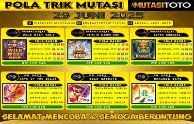 POLA GACOR TERUPDATE 29 JUNI 2025 – MUTASITOTO