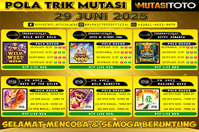 POLA GACOR TERUPDATE 29 JUNI 2025 – MUTASITOTO