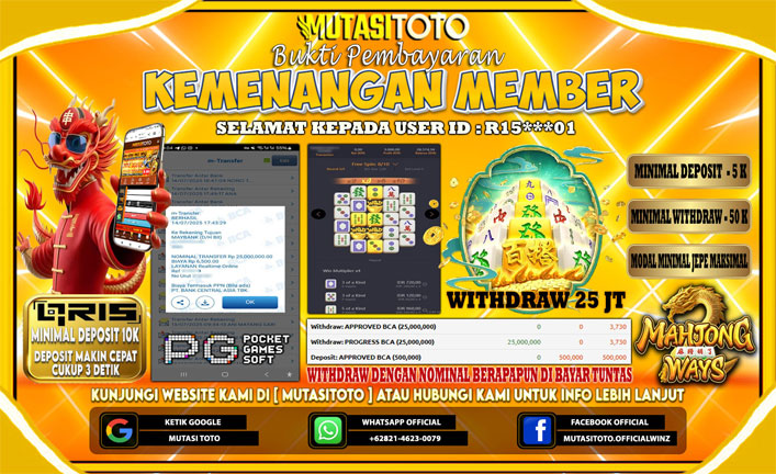 KEMENANGAN MEMBER BERMAIN DI MAHJONG WAYS 2